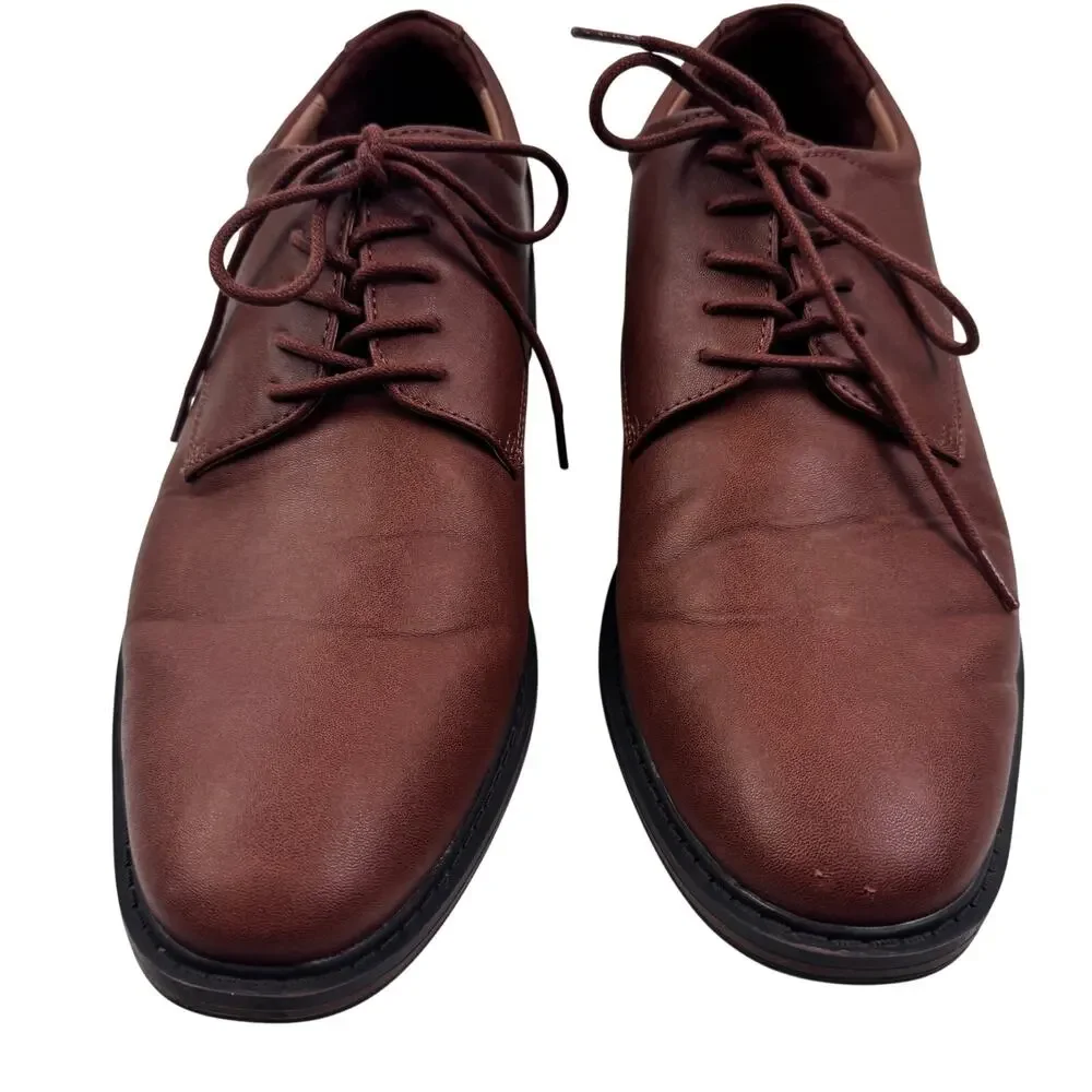 Goodfellow & CO Faux Leather Brown Lace Up Comfort Shoes Men's Size 9.5